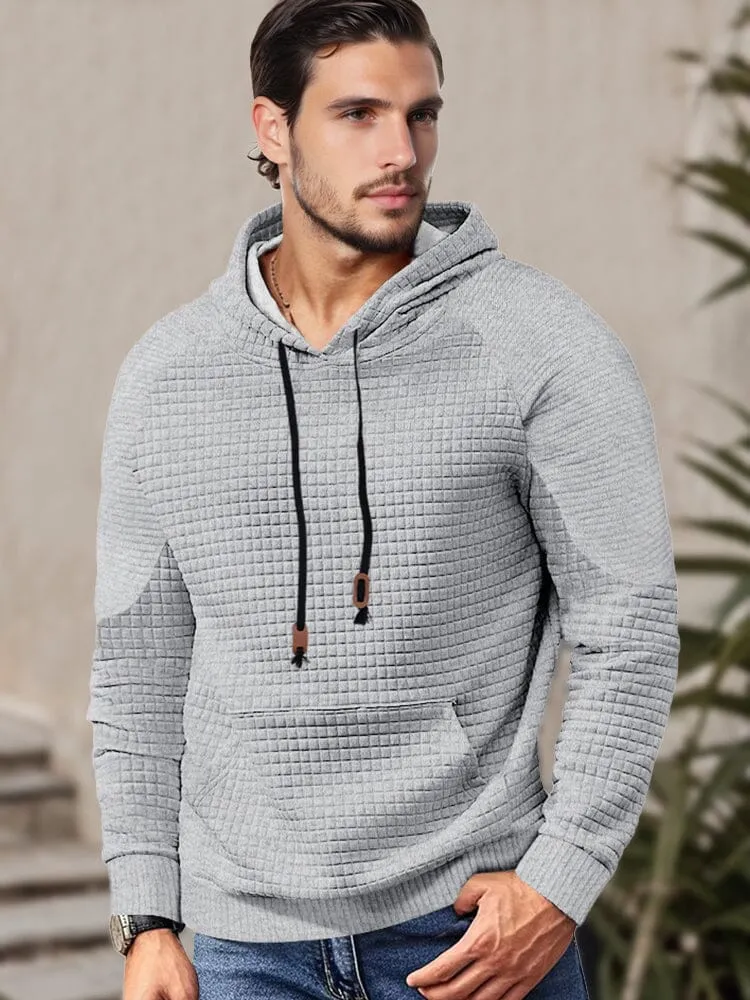 Comfy Relaxed Fit Waffle Hoodie sold by Coofandy