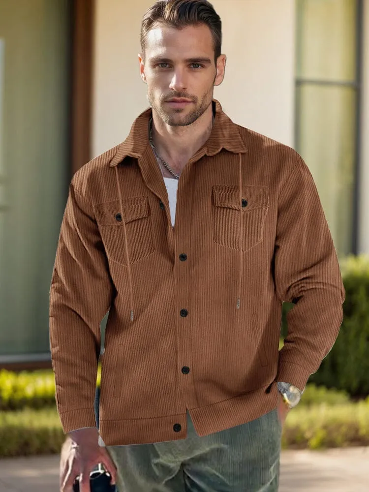 Soft Corduroy Shirt Jacket sold by Coofandy product image thumbnail 4