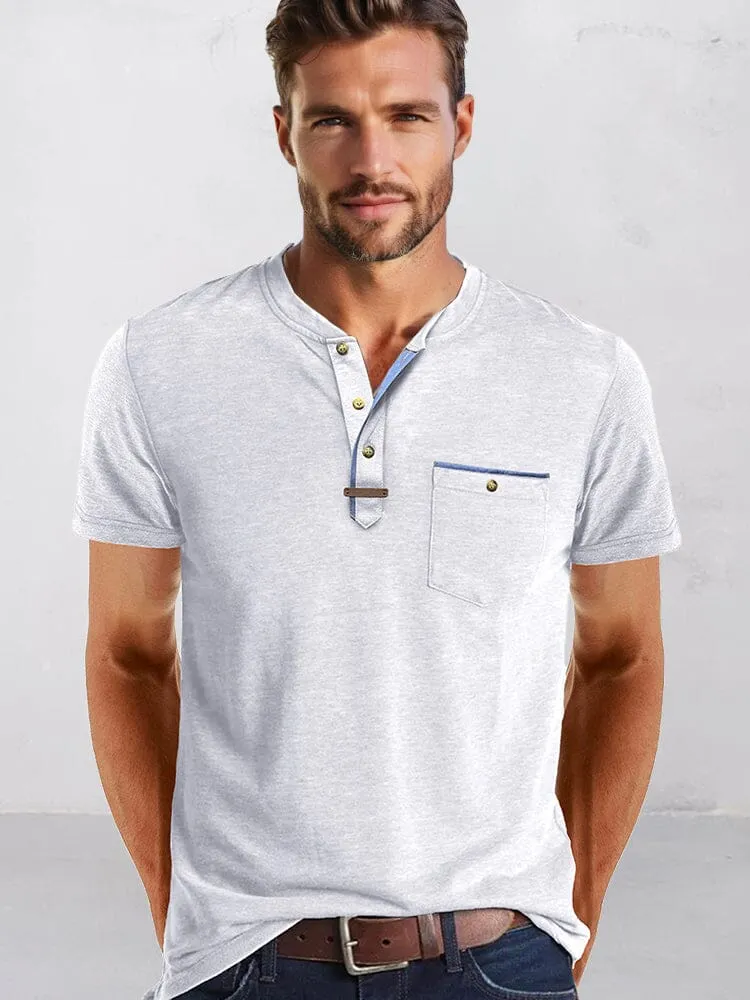 Classic Pure Ease Henley Shirt sold by Coofandy product image thumbnail 2
