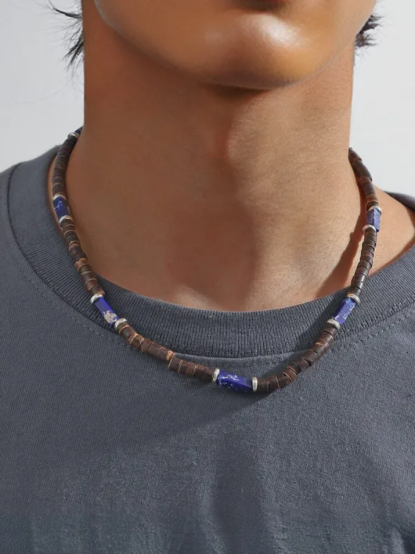 Bohemian Coconut Beaded Necklace sold by Coofandy