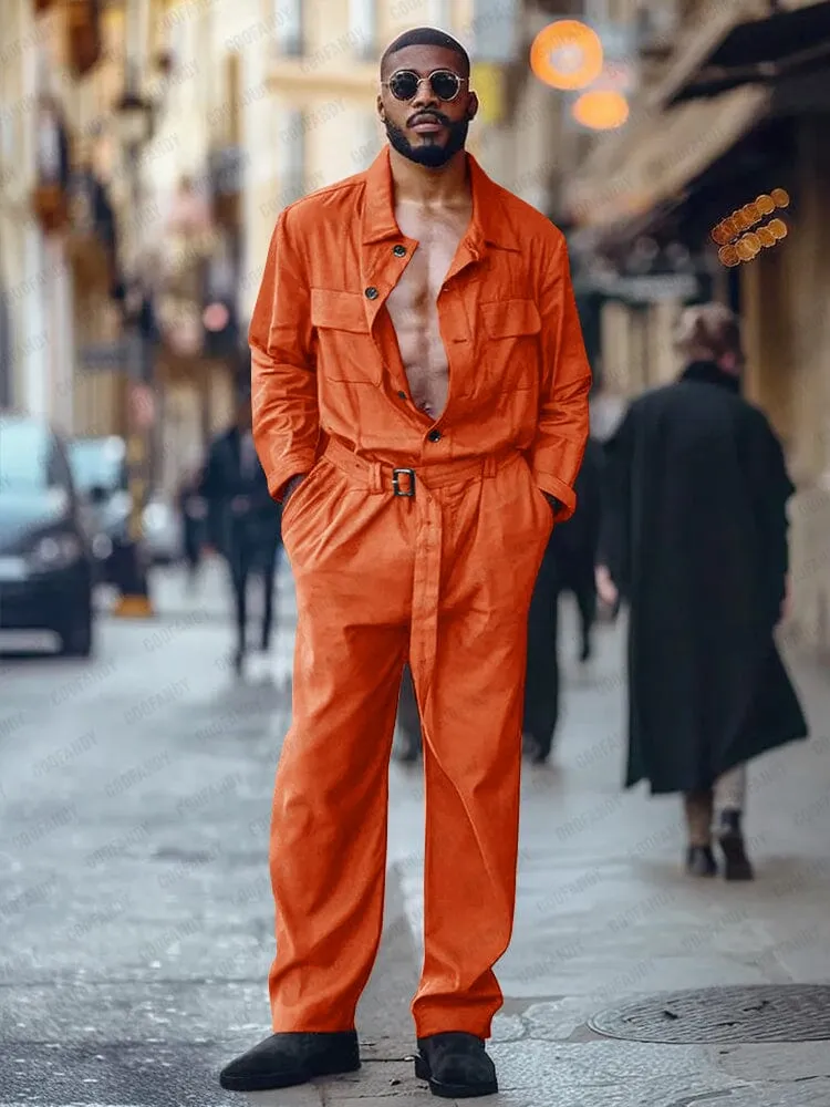 Trendy Utility 100% Cotton Jumpsuit sold by Coofandy