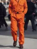 Urban Zip Front Cotton Jumpsuit sold by Coofandy