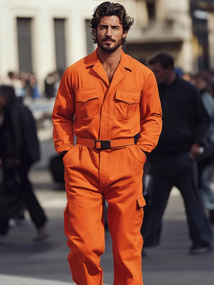 Urban Zip Front Cotton Jumpsuit sold by Coofandy product image thumbnail 3