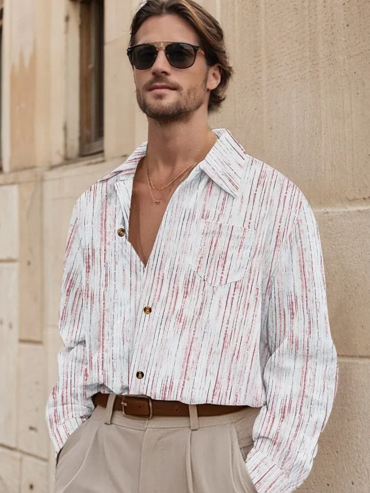 Relaxed Fit Stripe Corduroy Shirt sold by Coofandy product image thumbnail 4