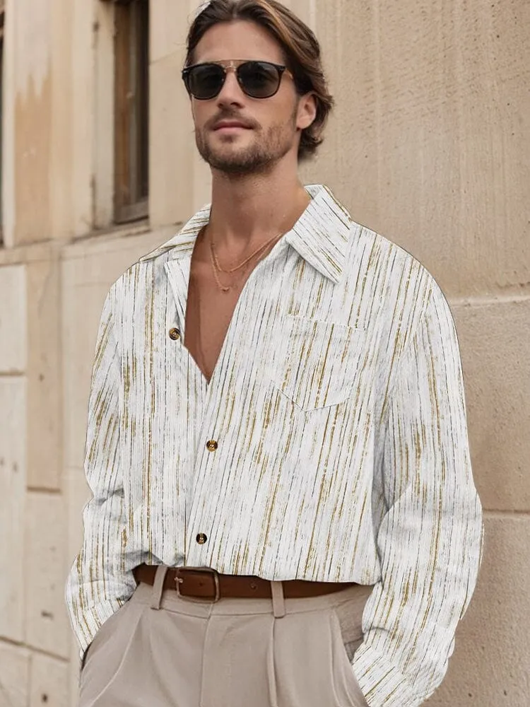 Relaxed Fit Stripe Corduroy Shirt sold by Coofandy product image thumbnail 2