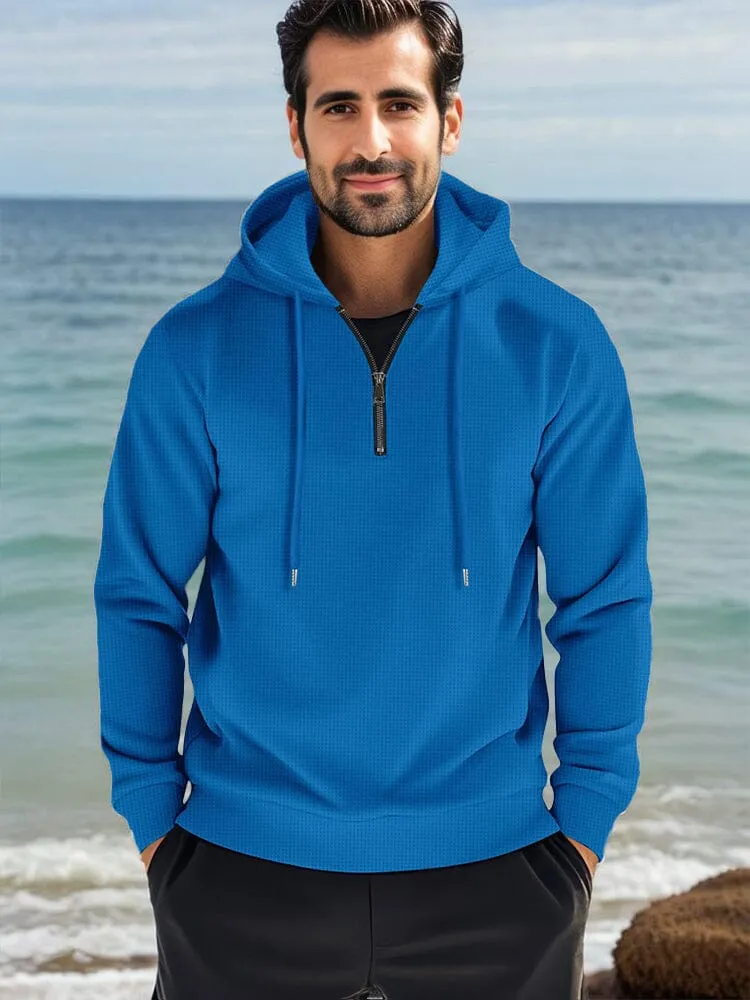 Athleisure Comfort Waffle Hoodie sold by Coofandy product image thumbnail 3