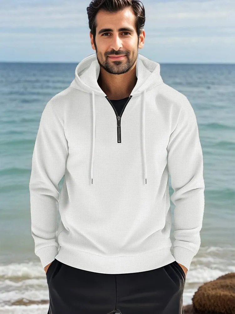 Athleisure Comfort Waffle Hoodie sold by Coofandy product image thumbnail 5
