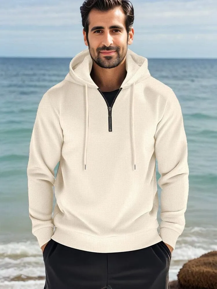 Athleisure Comfort Waffle Hoodie sold by Coofandy product image thumbnail 4