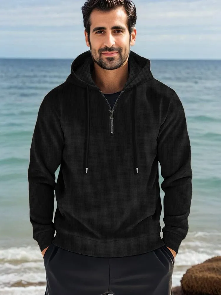 Athleisure Comfort Waffle Hoodie sold by Coofandy product image thumbnail 2