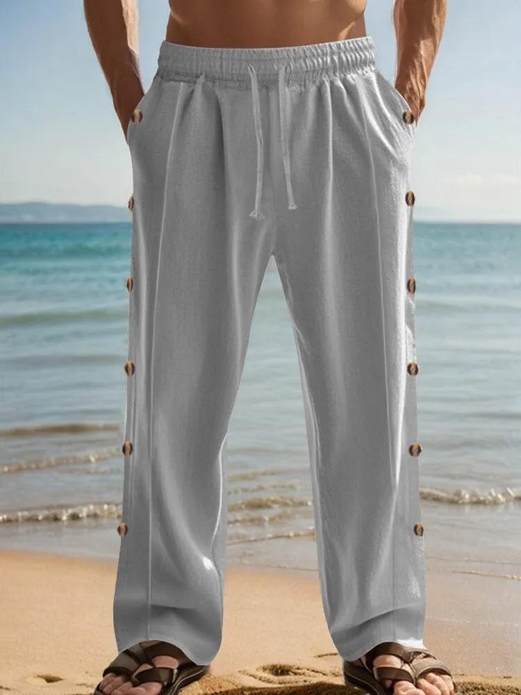 Linen Blend Straight Leg Pants sold by Coofandy product image thumbnail 5