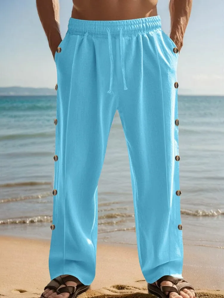 Linen Blend Straight Leg Pants sold by Coofandy product image thumbnail 4