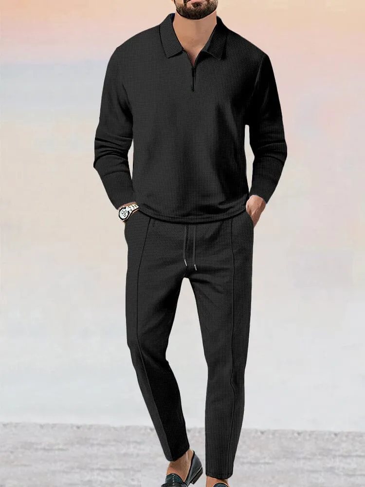 Cozy Athleisure Waffle 2-Piece Set (Live Only) sold by Coofandy product image thumbnail 2