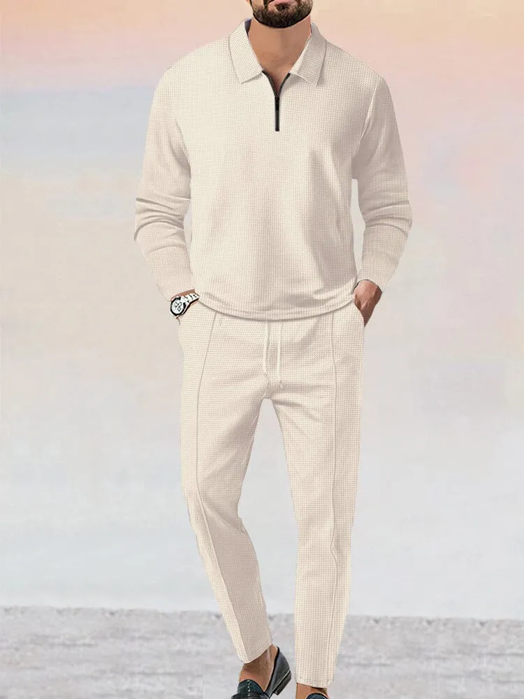 Cozy Athleisure Waffle 2-Piece Set (Live Only) sold by Coofandy product image thumbnail 3