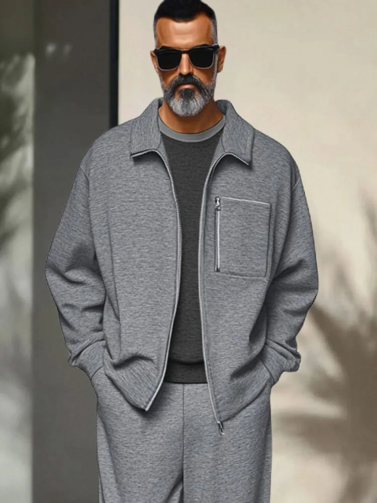 Athleisure Regular Fit Jacket Outfit (Live Only) sold by Coofandy product image thumbnail 5