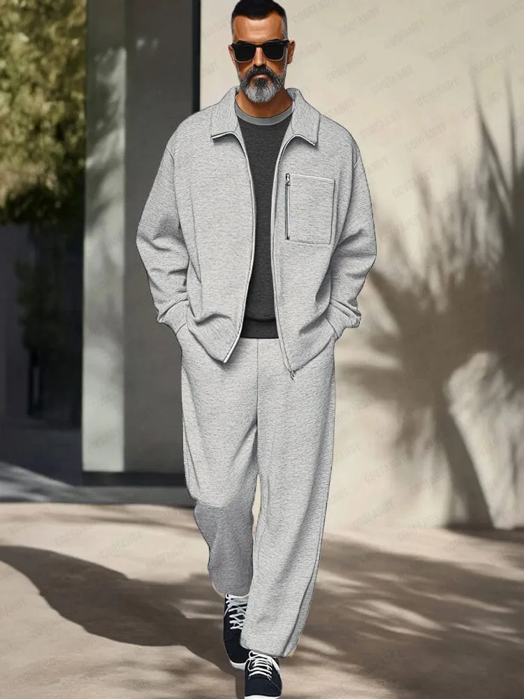 Athleisure Regular Fit Jacket Outfit (Live Only) sold by Coofandy product image thumbnail 4