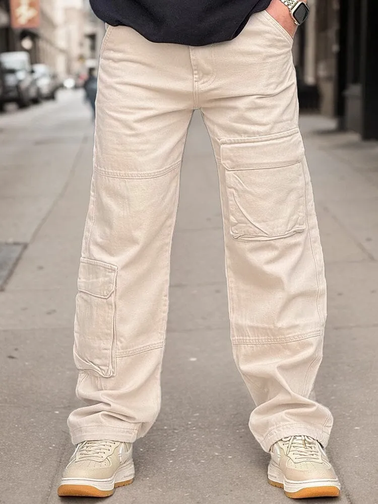 100% Cotton Straight Leg Cargo Pants sold by Coofandy