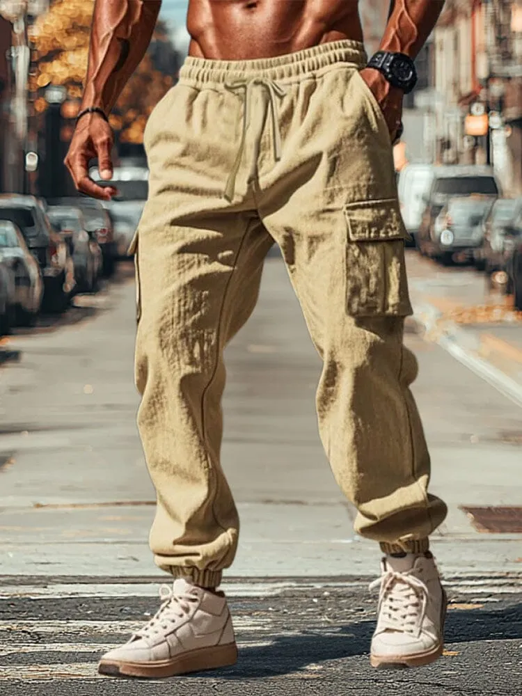 Casual 100% Cotton Cargo Jogger Pants sold by Coofandy