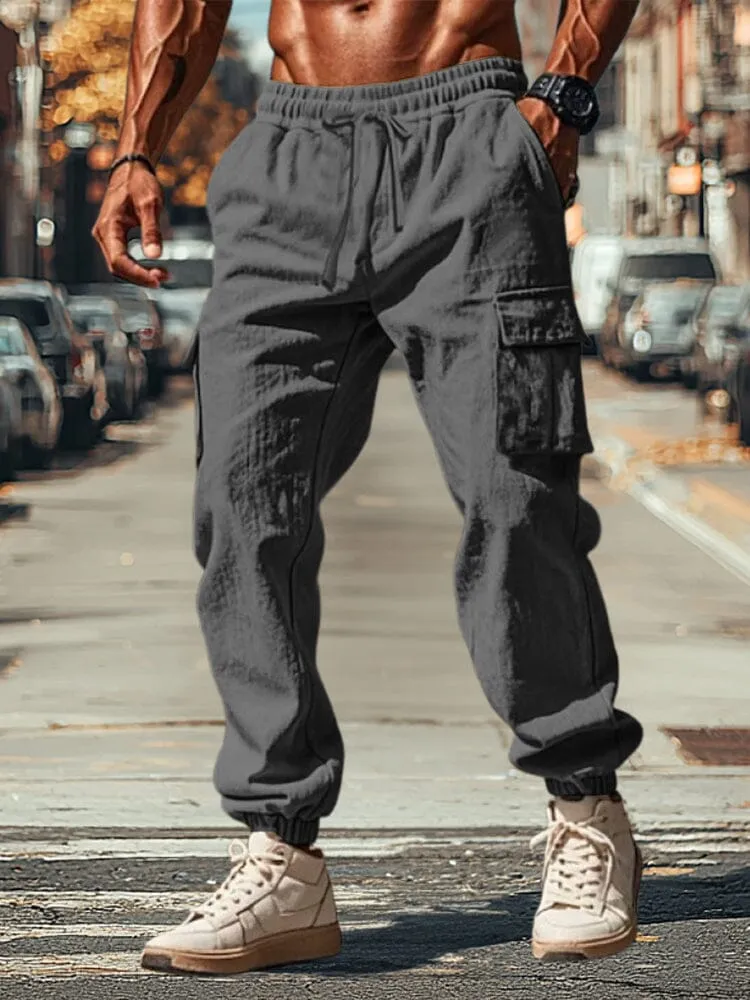 Casual 100% Cotton Cargo Jogger Pants sold by Coofandy product image thumbnail 4