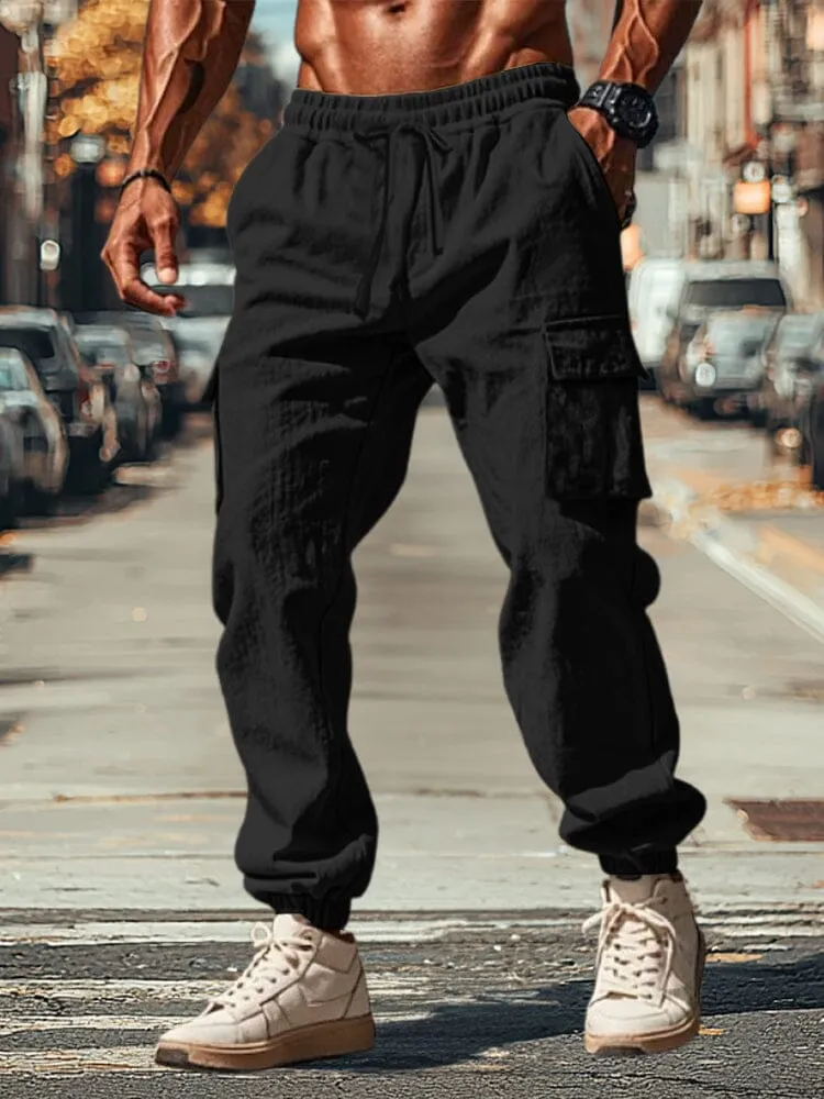 Casual 100% Cotton Cargo Jogger Pants sold by Coofandy product image thumbnail 5