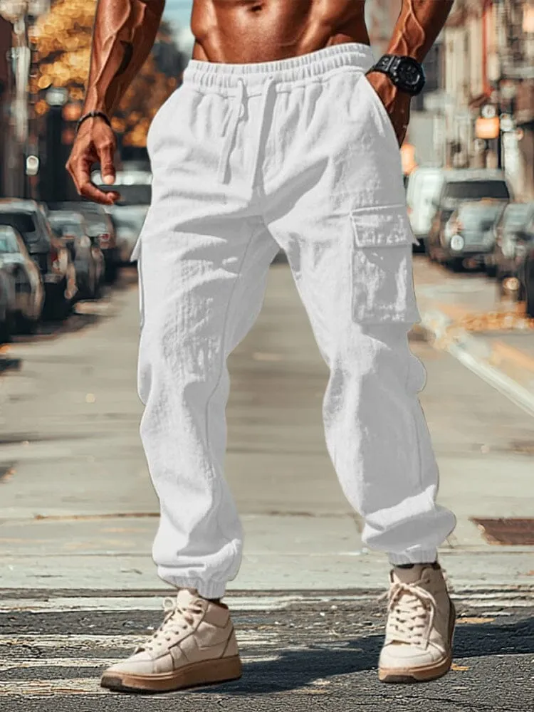 Casual 100% Cotton Cargo Jogger Pants sold by Coofandy product image thumbnail 3