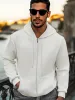 Casual Regular Fit Waffle Jacket sold by Coofandy