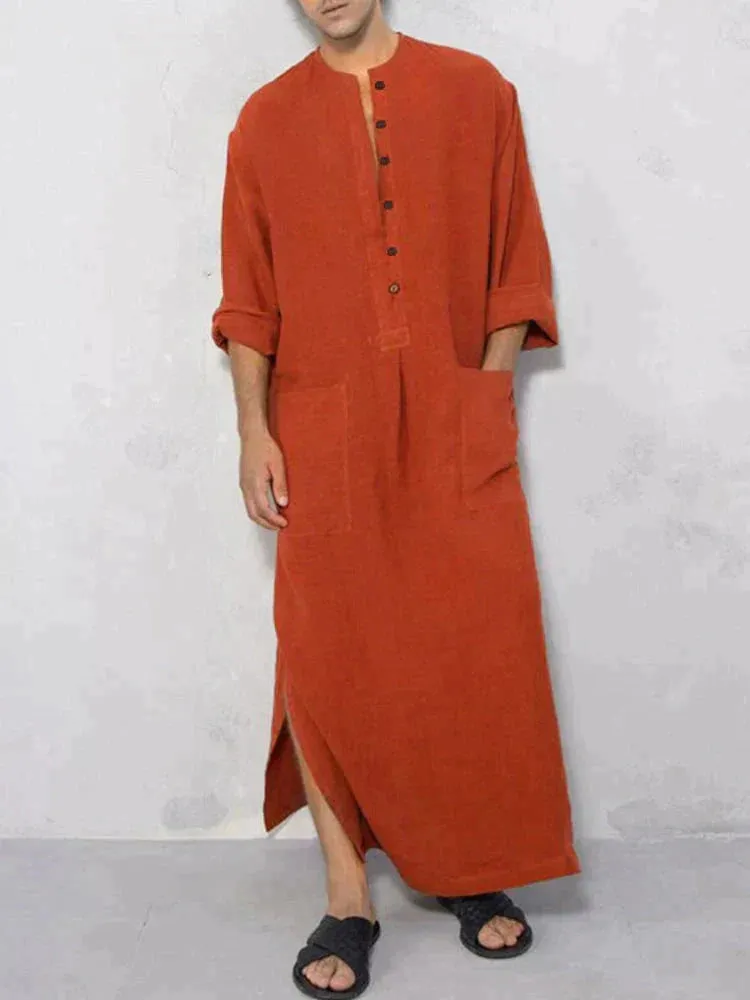 Long Cotton Linen Style Slit Shirt (Live Only) sold by Coofandy product image thumbnail 5