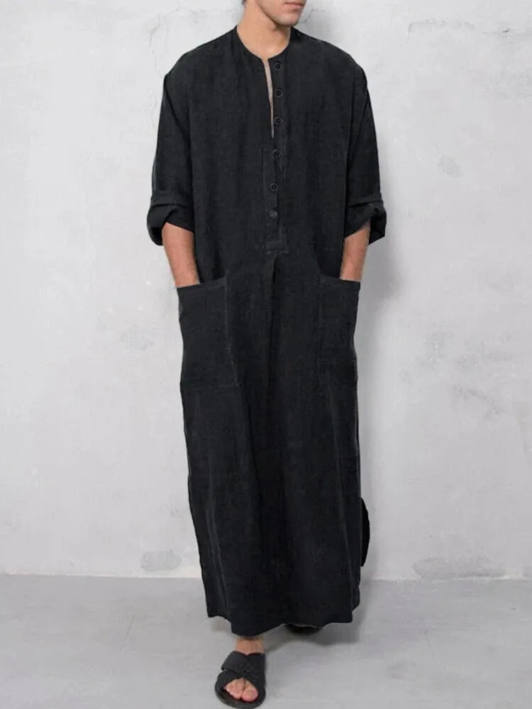 Long Cotton Linen Style Slit Shirt (Live Only) sold by Coofandy product image thumbnail 3