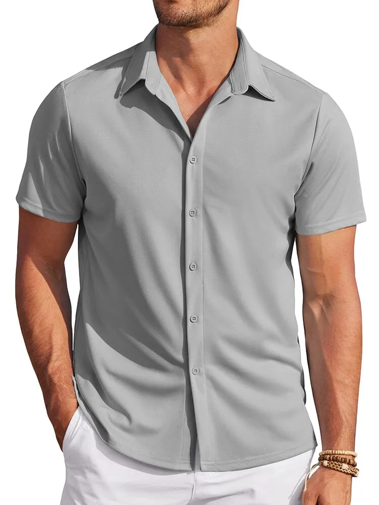 Casual Wrinkle Free Stretch Shirt (Live Only) sold by Coofandy product image thumbnail 5