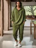 Leisure 100% Cotton Hoodie Pants Set sold by Coofandy