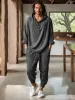Leisure 100% Cotton Hoodie Pants Set sold by Coofandy