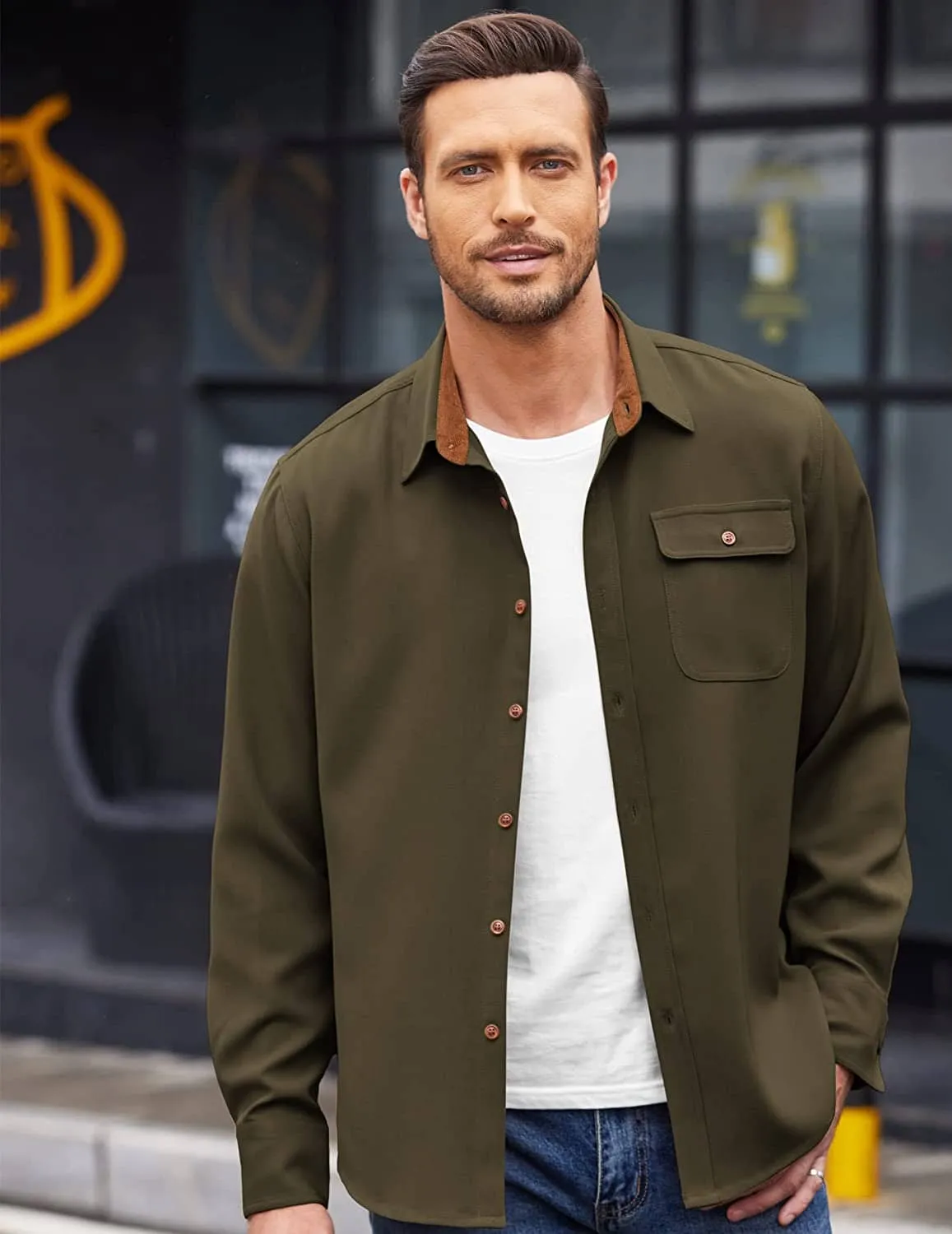 Flannel Button Down Plaid Shirts (US Only) sold by Coofandy