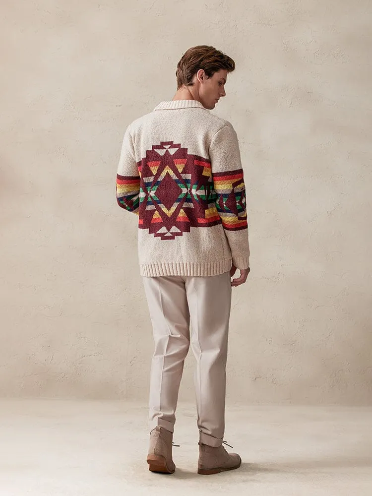 Stylish Colorful Graphic Cardigan sold by Coofandy product image thumbnail 4