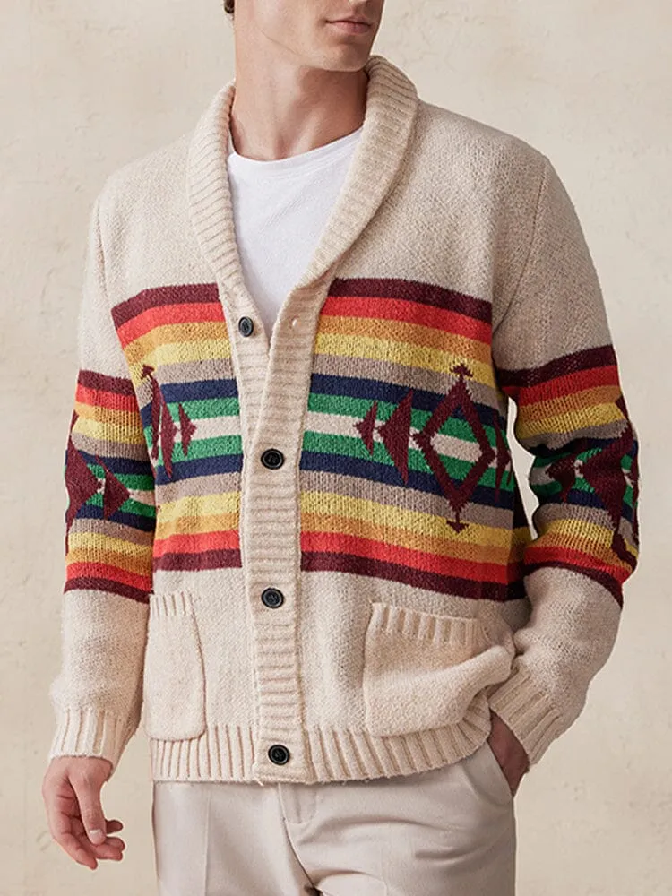 Stylish Colorful Graphic Cardigan sold by Coofandy