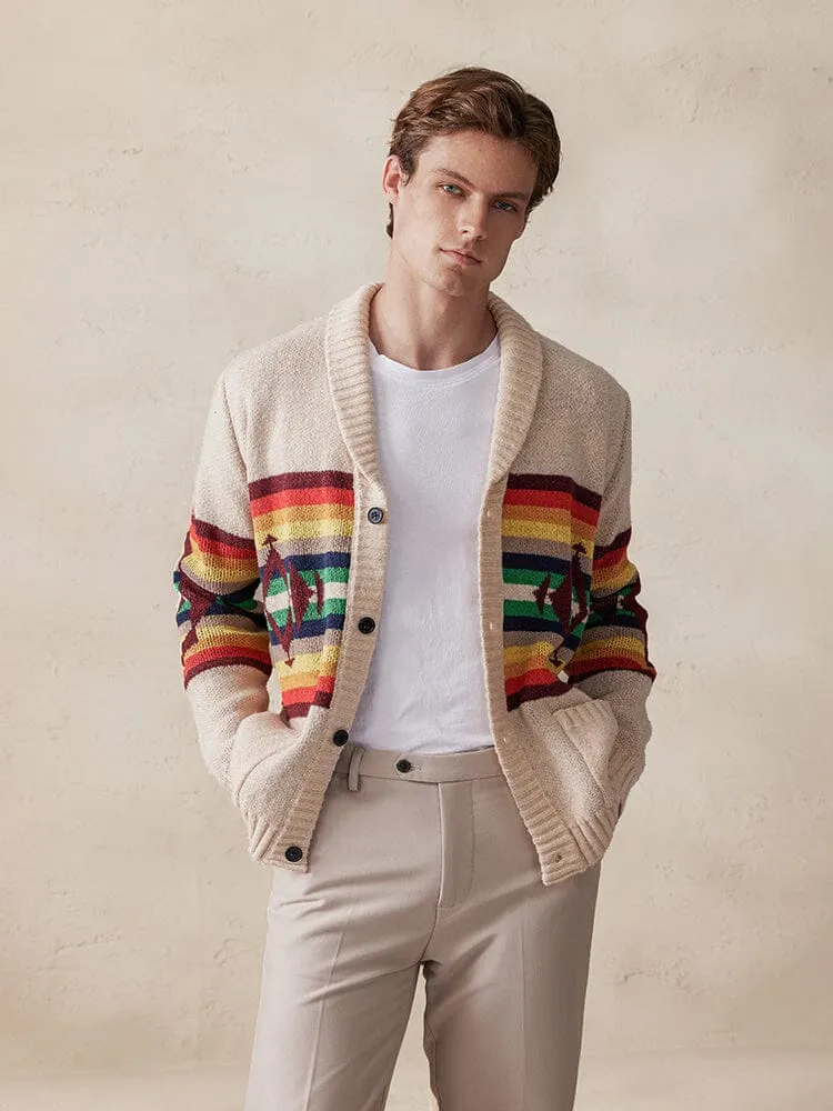 Stylish Colorful Graphic Cardigan sold by Coofandy product image thumbnail 2