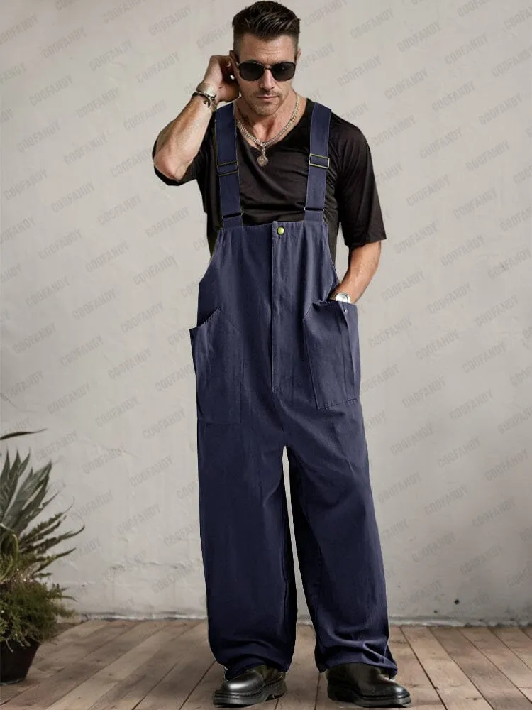 Essential Adjustable Strap Cotton Jumpsuit sold by Coofandy product image thumbnail 2