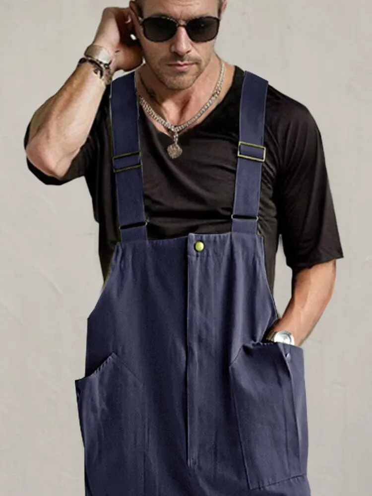 Essential Adjustable Strap Cotton Jumpsuit sold by Coofandy product image thumbnail 3