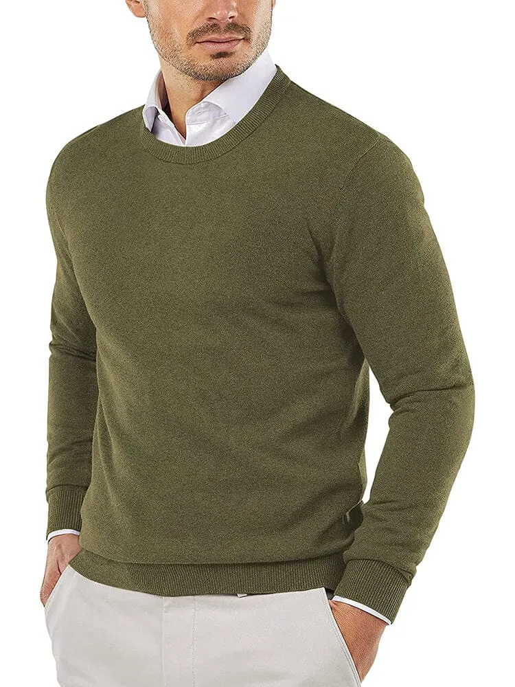 Crew Neck Slim Fit Pullover Knitted Sweater (Live Only) sold by Coofandy product image thumbnail 3