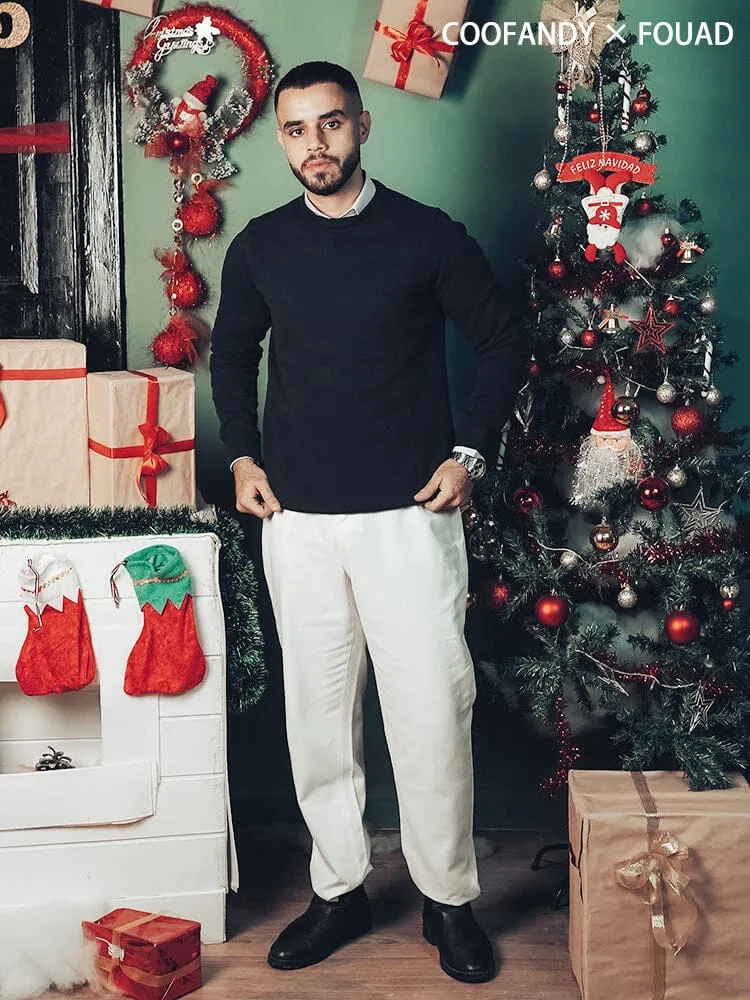 Crew Neck Slim Fit Pullover Knitted Sweater (Live Only) sold by Coofandy product image thumbnail 2