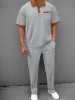 Casual Waffle Polo Shirt Set sold by Coofandy