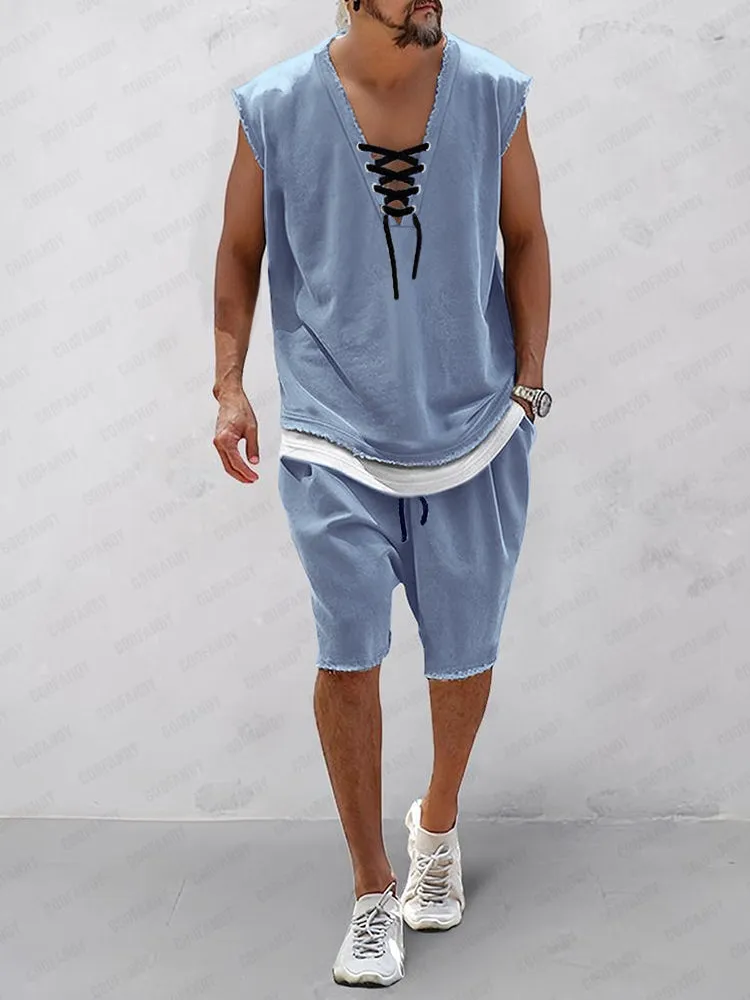 Street Chic Tank Top Shorts Set sold by Coofandy