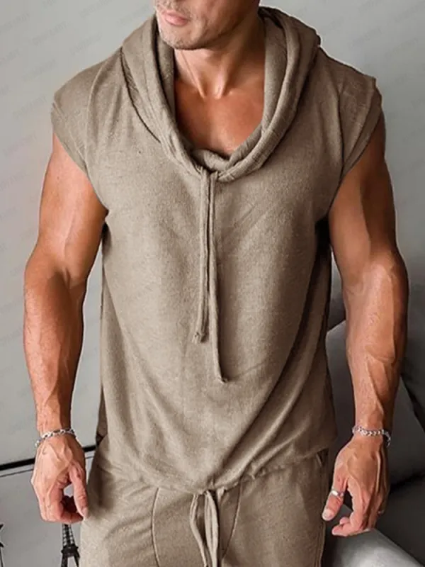 Athleisure Breathable Hooded Tank Top sold by Coofandy
