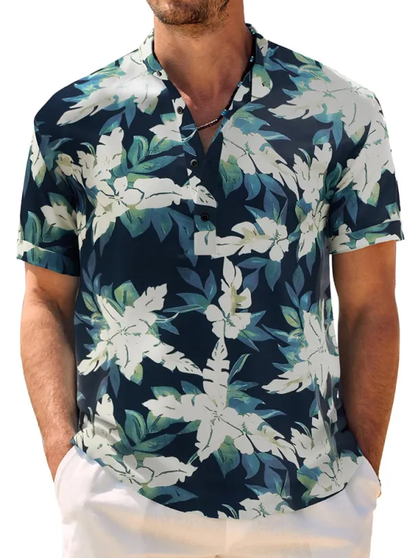 Casual Breathable Hawaiian Henley Shirt (US Only) sold by Coofandy