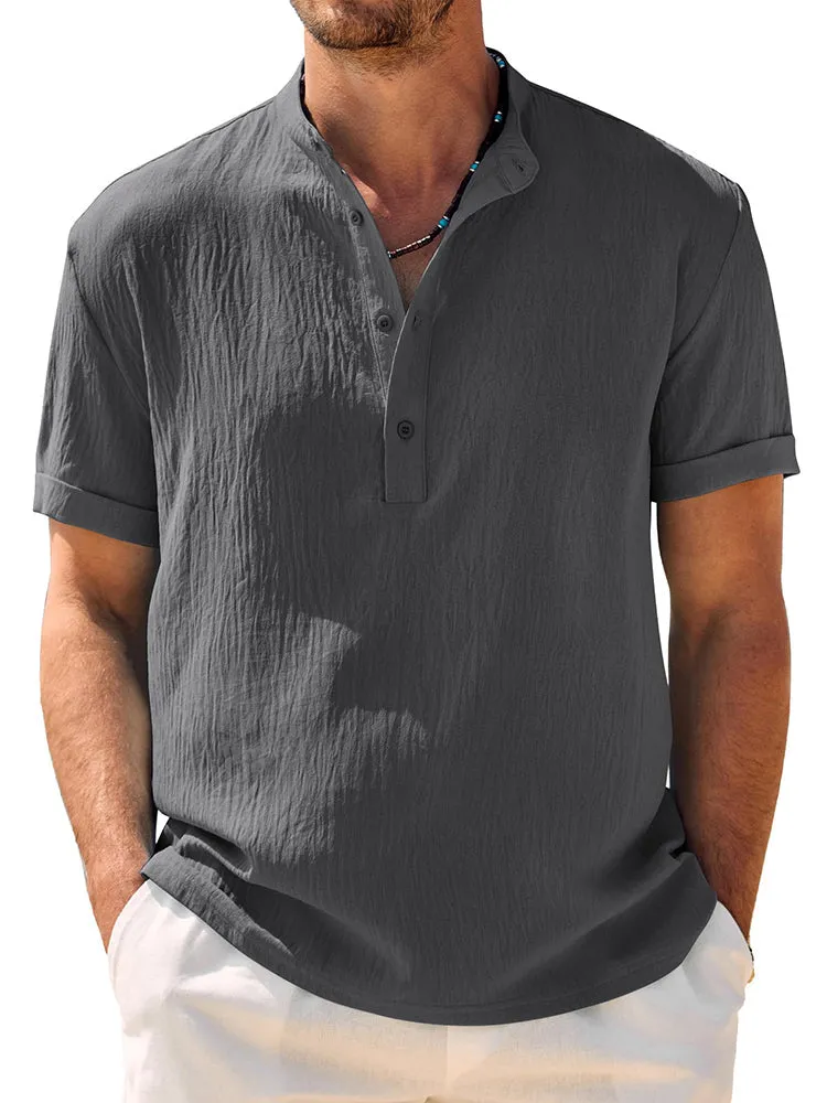 Casual Breathable Soft Henley Shirt (US Only) sold by Coofandy product image thumbnail 5