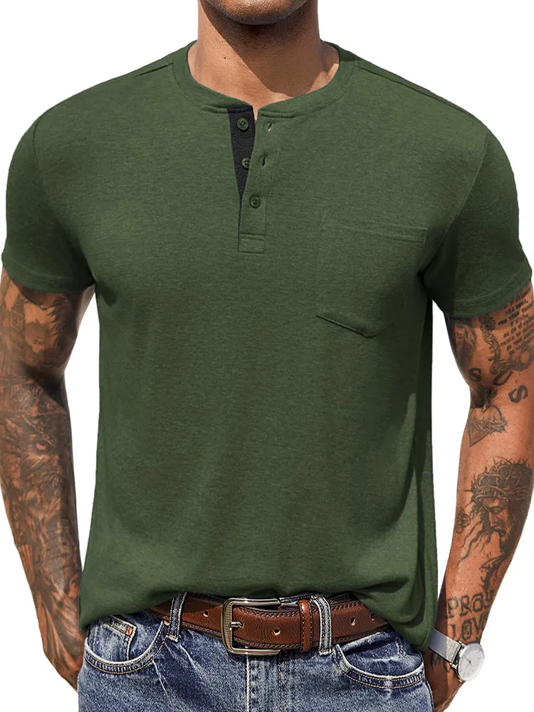 Casual Basic Henley Shirt (US Only) sold by Coofandy product image thumbnail 5