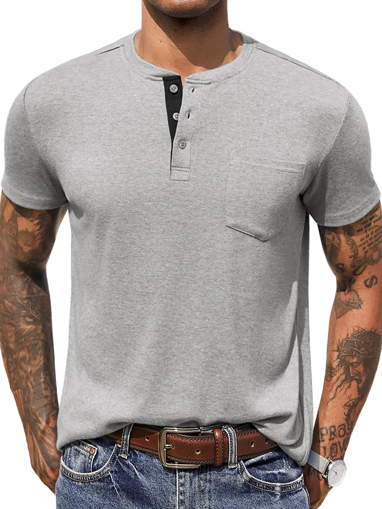 Casual Basic Henley Shirt (US Only) sold by Coofandy product image thumbnail 3