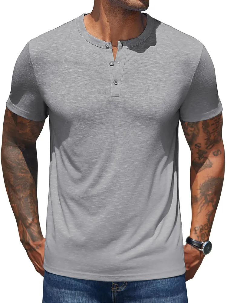 Casual Soft Basic Henley Shirt (US Only) sold by Coofandy product image thumbnail 3
