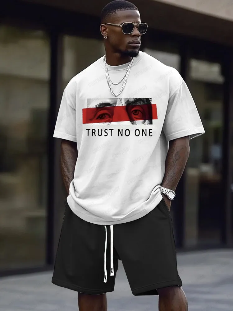 Casual Letter Graphic Printed Sports Set sold by Coofandy product image thumbnail 4