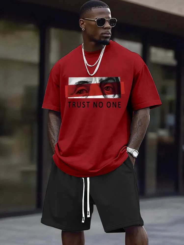 Casual Letter Graphic Printed Sports Set sold by Coofandy product image thumbnail 5