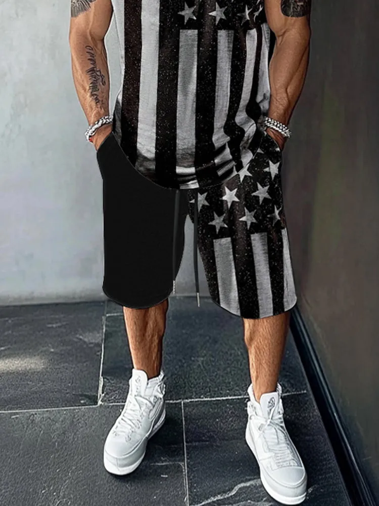 Athleisure Flag Printed Tank Top Set sold by Coofandy product image thumbnail 5