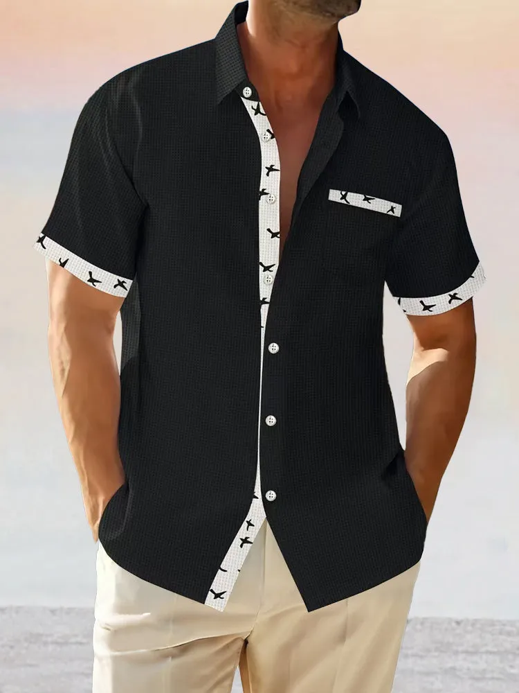 Everyday Comfort Colorblock Waffle Shirt sold by Coofandy product image thumbnail 2